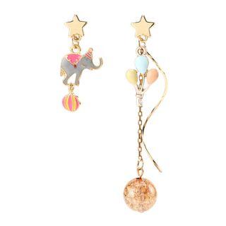Asymmetric Elephant Earring / Clip-on Earring