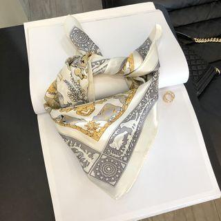 Printed Silk Scarf As Shown In Figure - One Size