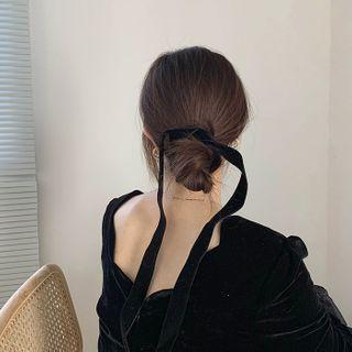 Velvet Headband Black - One Size
