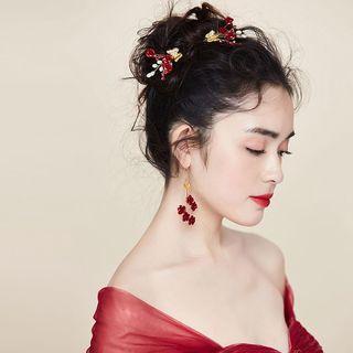 Flower Hair Stick / Drop Earrings