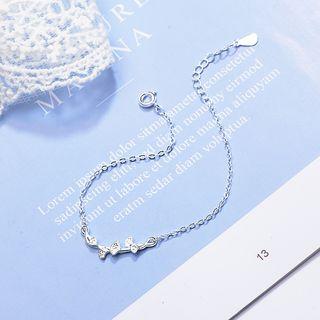 Rhinestone Leaf Bracelet As Shown In Figure - One Size
