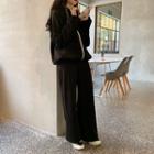 Plain Zip Hooded Jacket / Sweatpants