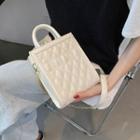 Chain Quilted Top Handle Crossbody Bag