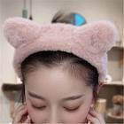 Cat Ear Chenille Face Wash Headband