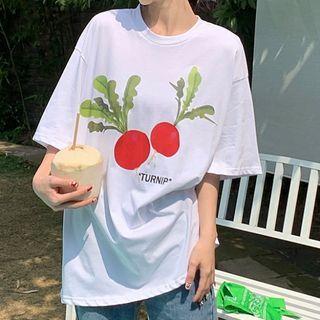 Short-sleeve Turnip Print T-shirt