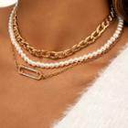 Set Of 3: Necklace Set Of 3 - Gold - One Size