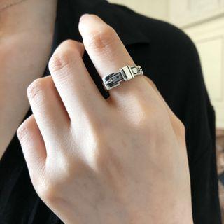 925 Sterling Silver Chain Open Ring 1 Pc - Silver - One Size