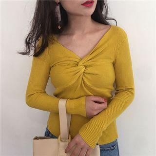 Knotted Front Knit Top