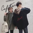 Couple Matching Hooded Lettering Jacket