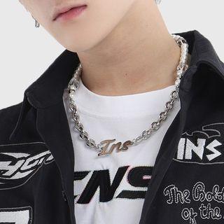 Faux Pearl Chain Necklace 1 Pc - Silver - One Size