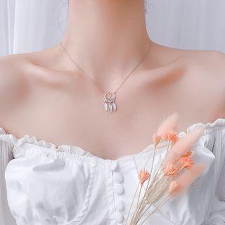 Dream Catcher Pendant Sterling Silver Choker 1pc - Silver - One Size