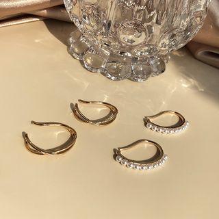 Faux Pearl / Alloy Cuff Earring