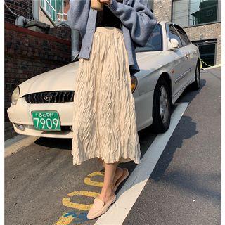 Midi Ruched A-line Skirt