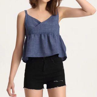 V-neck Peplum Camisole Top