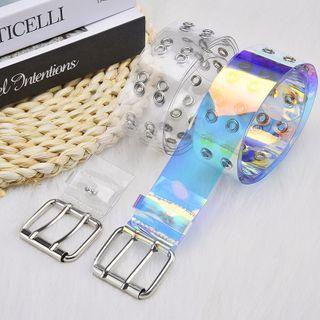 Transparent Double Eyelet Belt