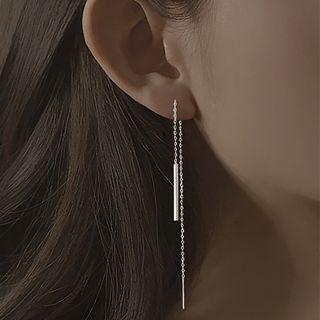 Bar Threader Earring 1 Pair - Earring - Silver - One Size