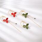 Non-matching Petal Hoop Fringed Earring