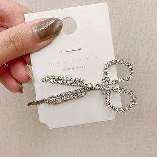 Rhinestone Scissors Hair Clip 1 Pc - One Size