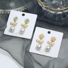 Flower Pearl Drop Earring