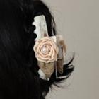 Floral Hair Claw 2876a - Beige - One Size