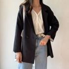 Double-breasted Blazer / Long-sleeve T-shirt