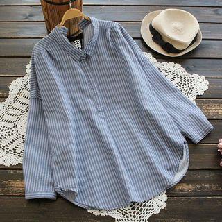 Long-sleeve Stripe Casual Shirt