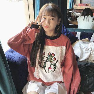 Applique Corduroy Sweatshirt