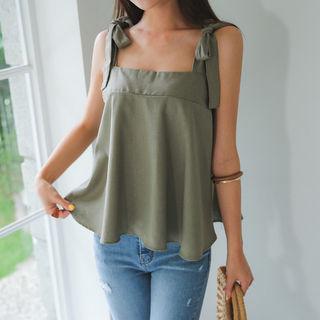 Tie-shoulder A-line Camisole Top