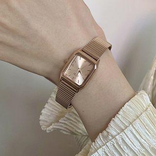 Rectangle Stainless Steel Bracelet Watch