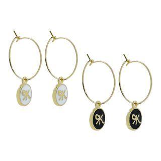 Coin-dangled Hoop Earrings (s)