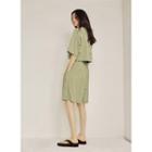 Slit-back Button-trim Playsuit