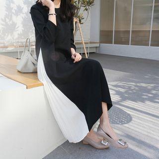 Pleated-panel Side Dress