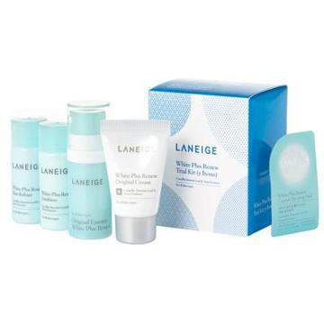 Laneige - White Plus Renew Trial Kit (5 Items): Essence 10ml + Refiner 15ml + Emulsion 15ml + Cream 10ml + Pack 3ml 5 Pcs
