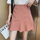 Ruffled High-waist A-line Skirt