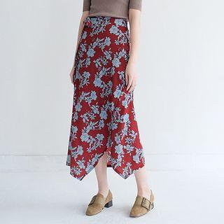 Hanky-hem Long Skirt