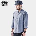 Embroidered 3/4 Sleeve Shirt