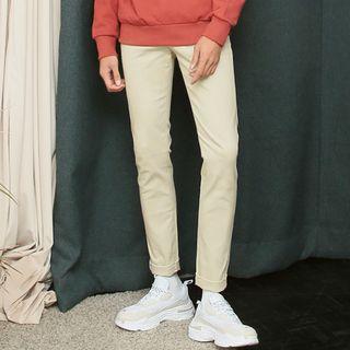 Colored Straight-cut Chino Pants