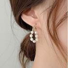 Faux Pearl Drop Earring 1 Pair - Qr204 - Gold - One Size