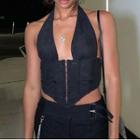 Halter Neck Plain Corset Top