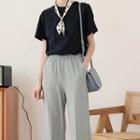 Short-sleeve Top / Wide-leg Pants / Set