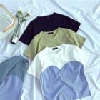 Pinstriped Panel Short Sleeve T-shirt