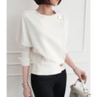 Cuff-sleeve Button-detail Blouse
