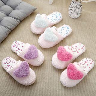 Fluffy Heart Slippers