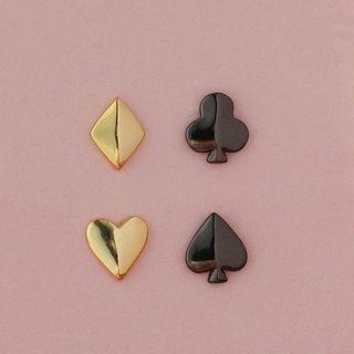 Poker Sterling Silver Earring