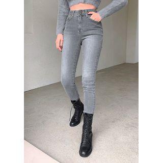 Light Wash Gray Skinny Jeans