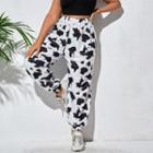 Plus Size Cow Print Harem Pants