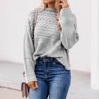 Long Sleeve Cable-knit Loose-fit Sweater