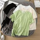 Short-sleeve Tie Side T-shirt