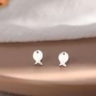 925 Sterling Silver Fish Earring R645 - One Size