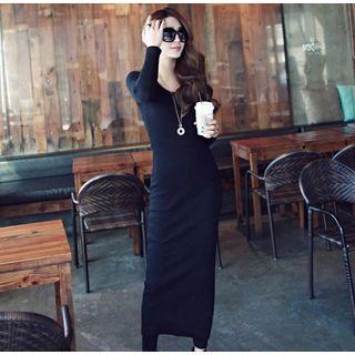 Long-sleeve Midi Bodycon Dress